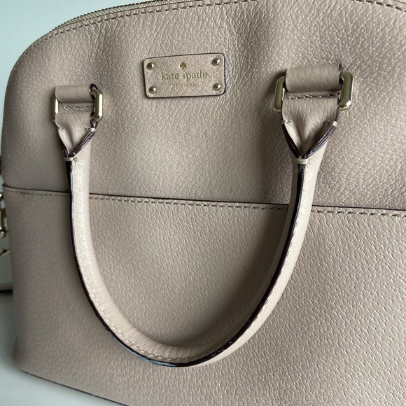 Kate Spade Sadie Taupe Dome Shaped Satchel Crossbody Purse - Picture 12 of 14